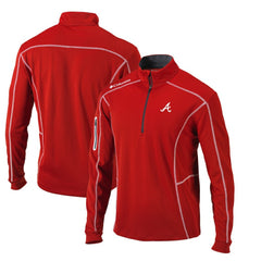 Atlanta Braves Omni-Wick Shotgun Quarter-Zip Pullover Top - Red | Columbia