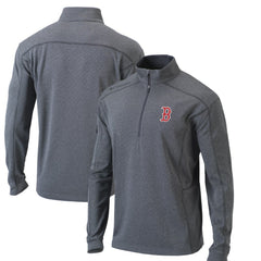 Boston Red Sox Omni-Wick Shotgun Quarter-Zip Pullover Top - Heather Gray | Columbia