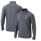 Chicago Cubs Omni-Wick Shotgun Quarter-Zip Pullover Top - Heather Gray | Columbia