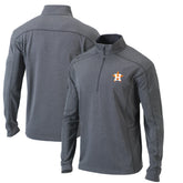 Houston Astros Omni-Wick Shotgun Quarter-Zip Pullover Top - Heather Gray | Columbia