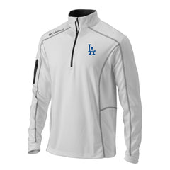 Los Angeles Dodgers Omni-Wick Shotgun Quarter-Zip Pullover Top - White | Columbia