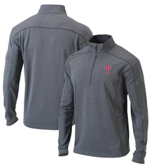 Philadelphia Phillies Omni-Wick Shotgun Quarter-Zip Pullover Top - Heather Gray | Columbia