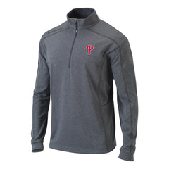 Philadelphia Phillies Omni-Wick Shotgun Quarter-Zip Pullover Top - Heather Gray | Columbia