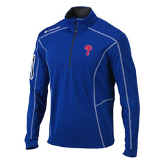 Philadelphia Phillies Omni-Wick Shotgun Quarter-Zip Pullover Top - Royal | Columbia