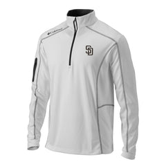 San Diego Padres Omni-Wick Shotgun Quarter-Zip Pullover Top - White | Columbia