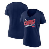 Chicago Cubs Women's Hometown Collection Those Cubbies V-Neck T-Shirt - Navy