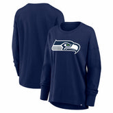 Seattle Seahawks Women's Essential Long Sleeve T-Shirt - College Navy on sale