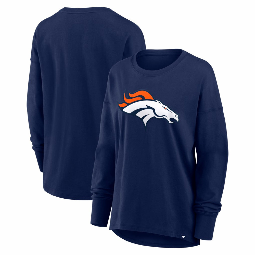 Denver Broncos Women's Essential Long Sleeve T-Shirt - Navy sale