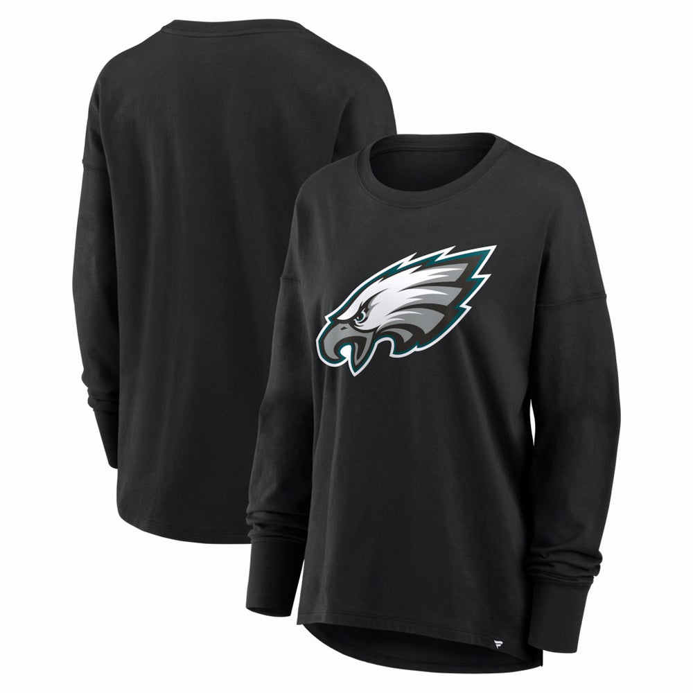 Philadelphia Eagles Women's Essential Long Sleeve T-Shirt - Black on sale
