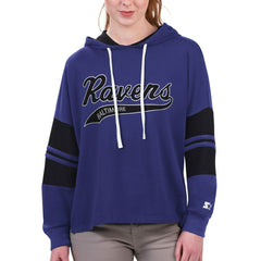 Baltimore Ravens Starter Women's Bump And Run Long Sleeve Hoodie T-Shirt - Purple online