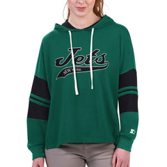 New York Jets Starter Women's Bump And Run Long Sleeve Hoodie T-Shirt - Green discount