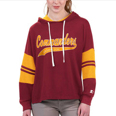 Washington Commanders Starter Women's Bump And Run Long Sleeve Hoodie T-Shirt - Burgundy for sale