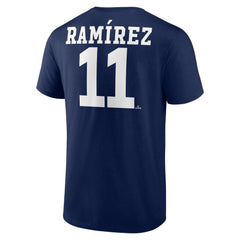 Jose Ramirez Cleveland Guardians Player Icon Name & Number T-Shirt - Navy