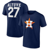 Jose Altuve Houston Astros Player Icon Name & Number T-Shirt - Navy