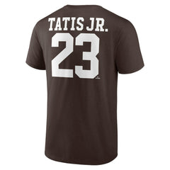 Fernando Tatis Jr. San Diego Padres Player Icon Name & Number T-Shirt - Brown