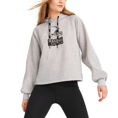 Cleveland Browns DKNY Sport Women's Debbie Dolman Raglan Pullover Hoodie - Heather Gray discount