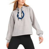 Indianapolis Colts DKNY Sport Women's Debbie Dolman Raglan Pullover Hoodie - Heather Gray cheap