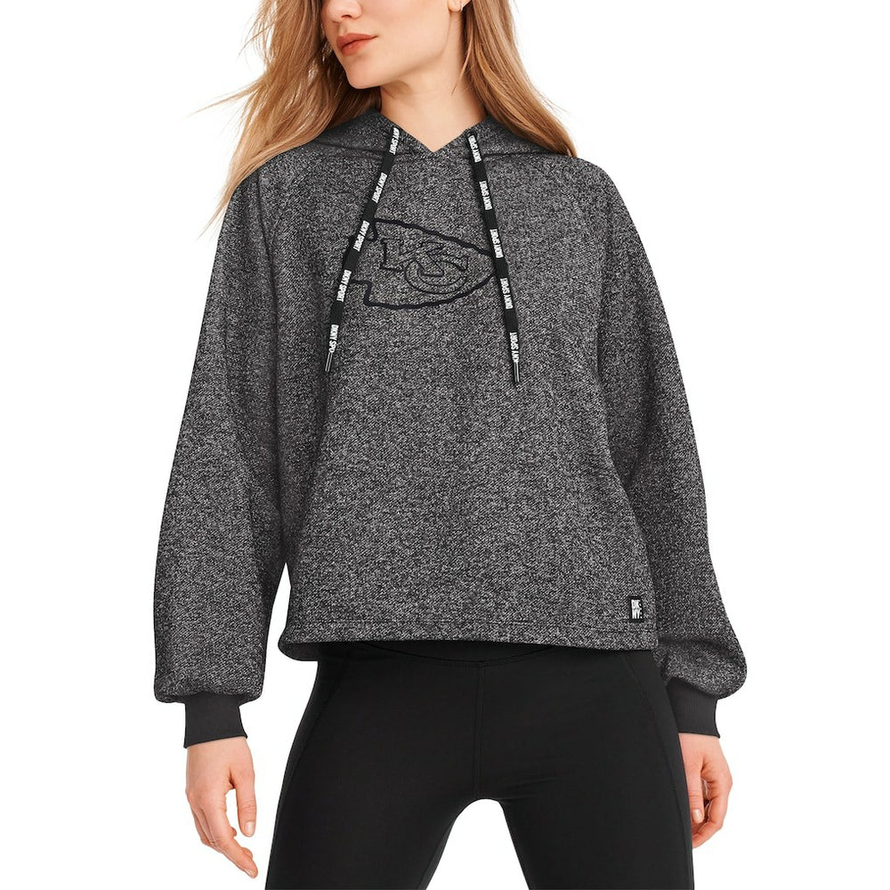 Kansas City Chiefs DKNY Sport Women's Debbie Dolman Raglan Pullover Hoodie - Black discount