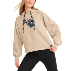 Tennessee Titans DKNY Sport Women's Debbie Dolman Raglan Pullover Hoodie - Cream on sale