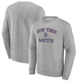 New York Mets Heart & Soul Pullover Sweatshirt - Heather Gray