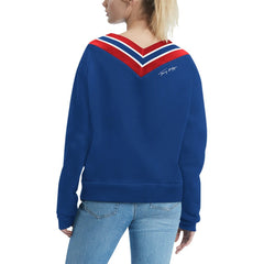 New York Giants Tommy Hilfiger Women's Heidi Raglan V-Neck Sweater - Royal outlet