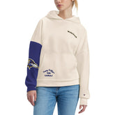 Baltimore Ravens Tommy Hilfiger Women's Harriet Pullover Hoodie - Cream/Purple discount