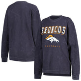 Denver Broncos G-III 4Her by Carl Banks Women's Comfy Cord Pullover Sweatshirt - Navy on sale
