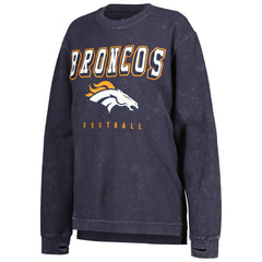 Denver Broncos G-III 4Her by Carl Banks Women's Comfy Cord Pullover Sweatshirt - Navy on sale