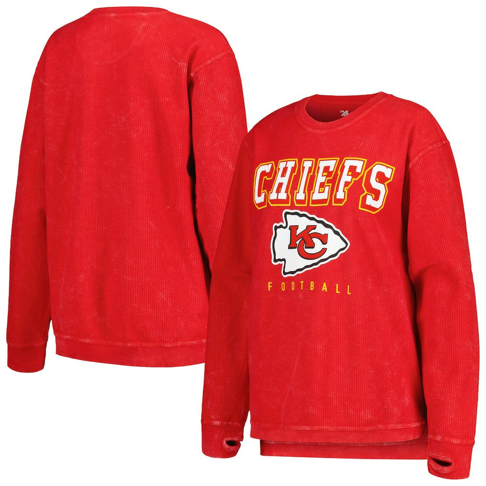 Kansas City Chiefs G-III 4Her by Carl Banks Women's Comfy Cord Pullover Sweatshirt - Red sale
