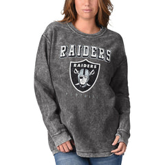 Las Vegas Raiders G-III 4Her by Carl Banks Women's Comfy Cord Pullover Sweatshirt - Black for sale