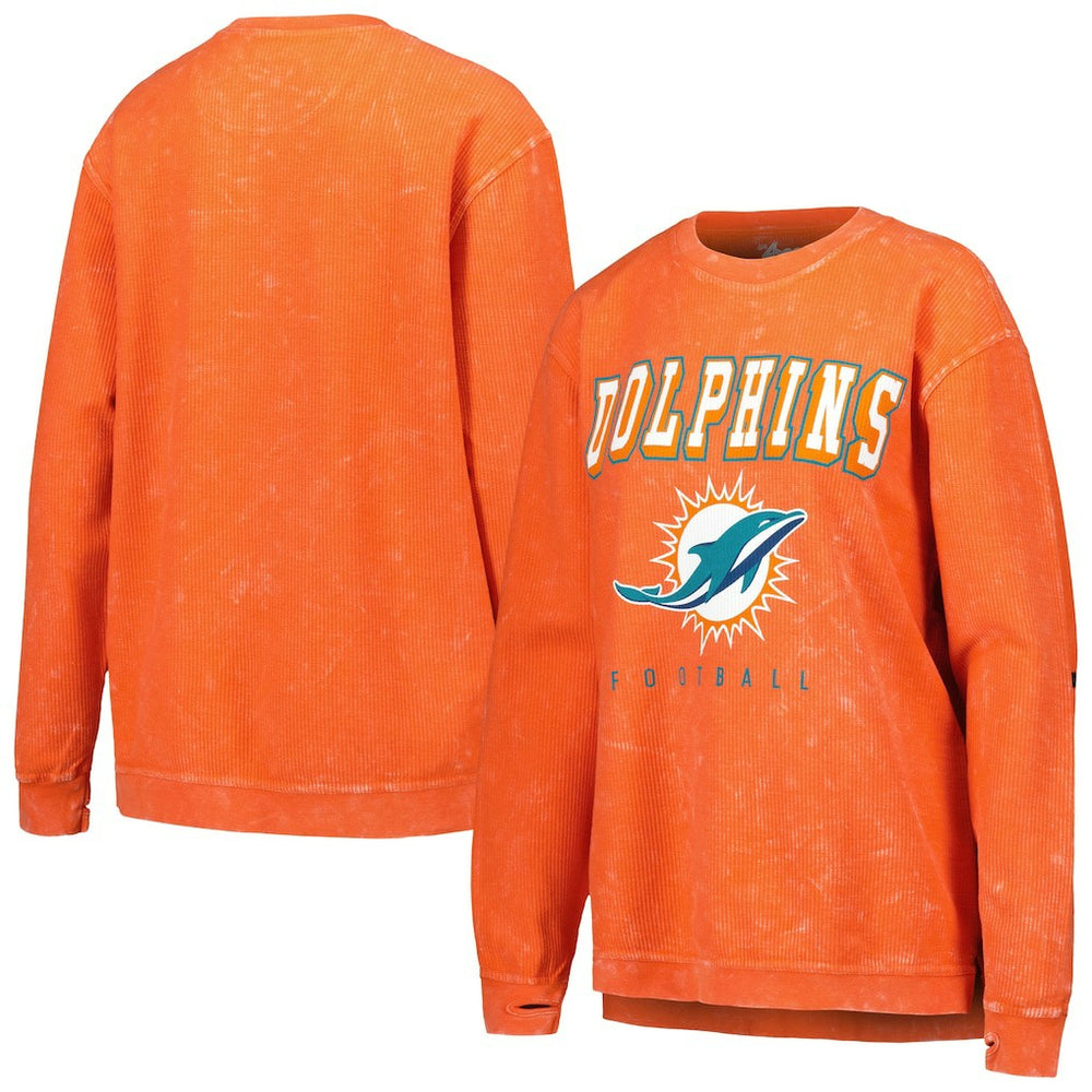 Miami Dolphins G-III 4Her by Carl Banks Women's Comfy Cord Pullover Sweatshirt - Orange cheap