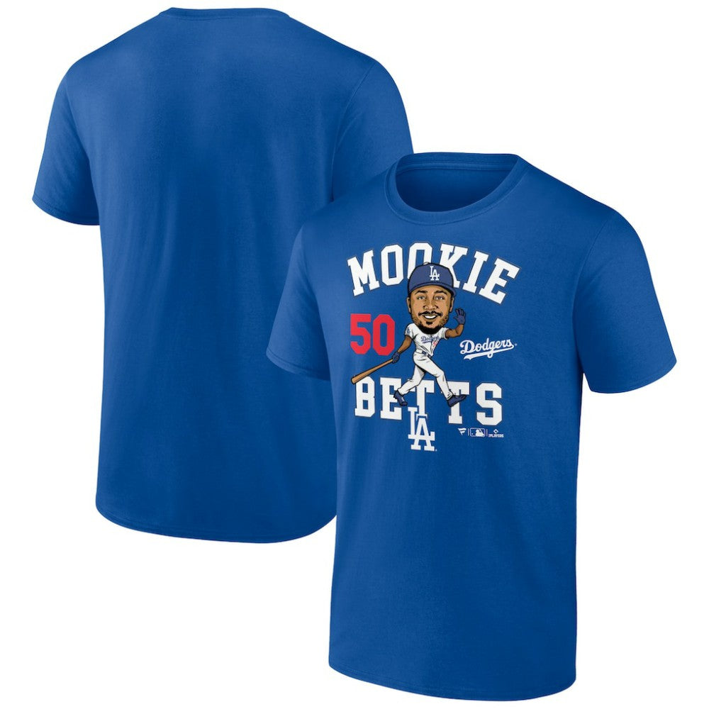 Mookie Betts Los Angeles Dodgers Caricature T-Shirt - Royal