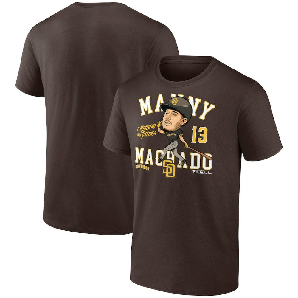 Manny Machado San Diego Padres Caricature T-Shirt - Brown