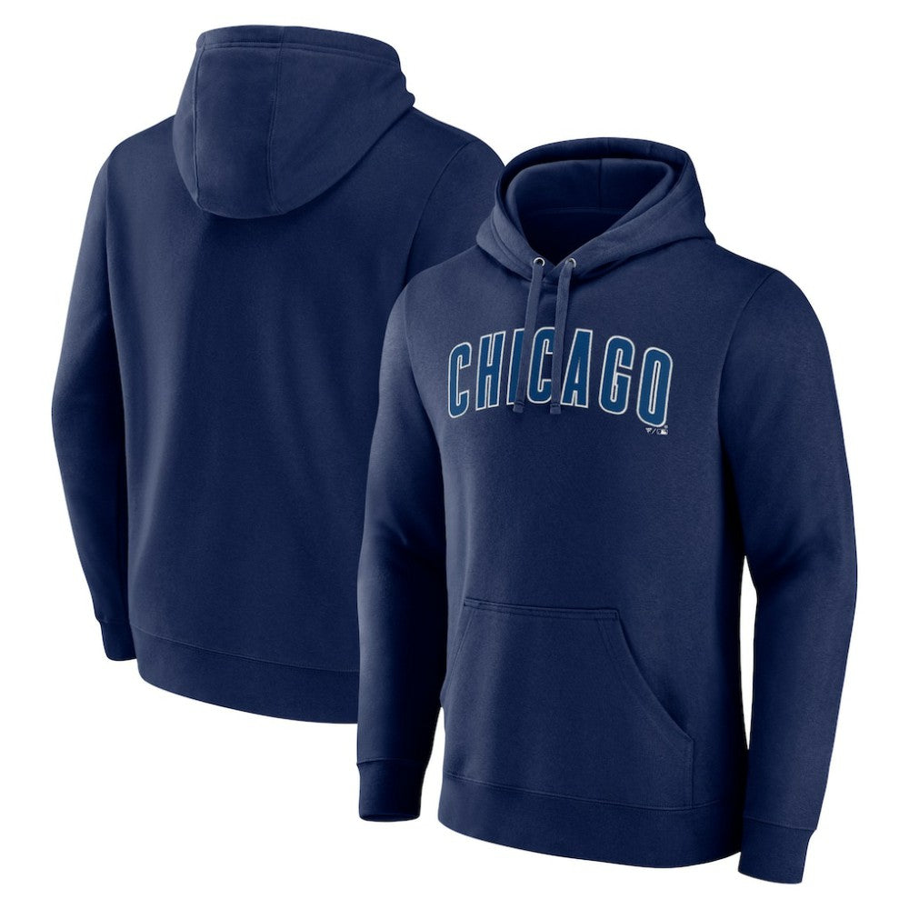 Chicago Cubs Official Wordmark Pullover Hoodie - Navy