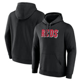 Cincinnati Reds Official Wordmark Pullover Hoodie - Black