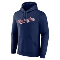 Washington Nationals Official Wordmark Pullover Hoodie - Navy