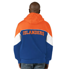 New York Islanders Starter Power Forward Full-Zip Hoodie Royal/Orange