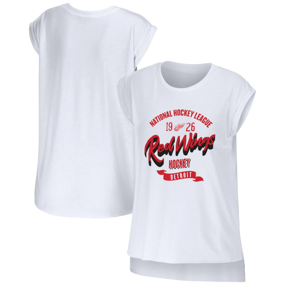 Detroit Red Wings WEAR by Erin Andrews Women's Domestic Tank Top White