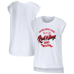 Detroit Red Wings WEAR by Erin Andrews Women's Domestic Tank Top White