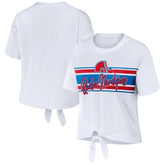 Colorado Avalanche WEAR by Erin Andrews Women's Front Knot T-Shirt White