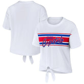 Washington Capitals WEAR by Erin Andrews Women's Front Knot T-Shirt White