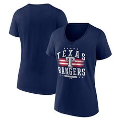 Texas Rangers Women's Americana Team V-Neck T-Shirt - Navy