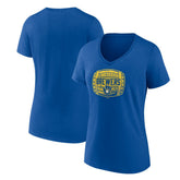 Milwaukee Brewers Women's Hometown Collection Barrel V-Neck T-Shirt - Royal
