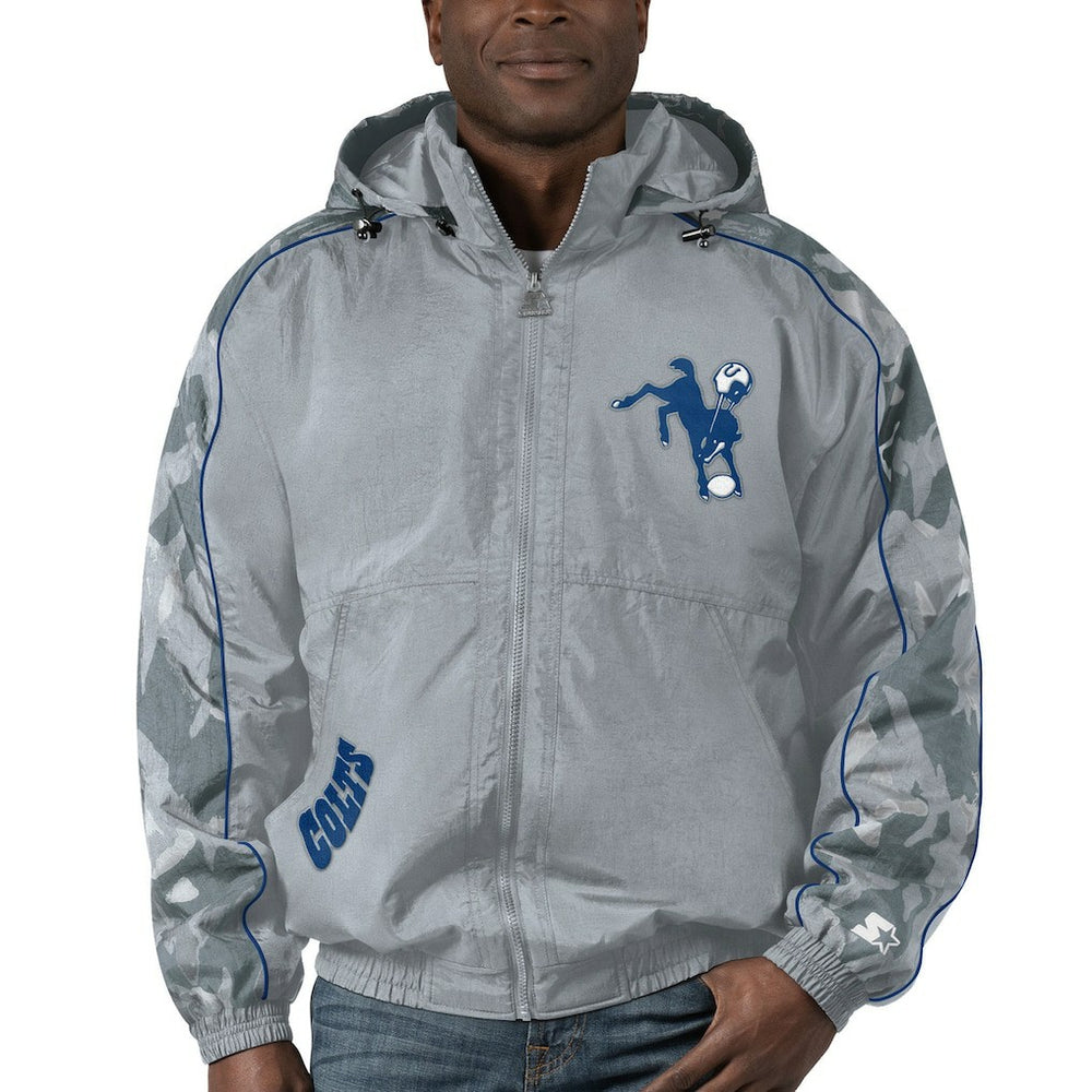 Indianapolis Colts Starter Thursday Night Gridiron Throwback Full-Zip Jacket - Gray discount
