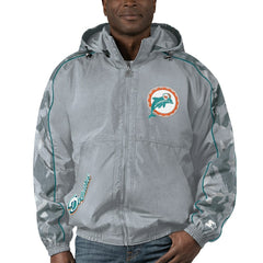 Miami Dolphins Starter Thursday Night Gridiron Throwback Full-Zip Jacket - Gray on sale