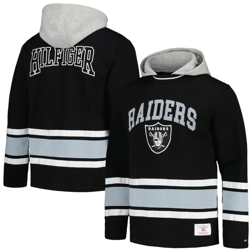 Las Vegas Raiders Tommy Hilfiger Ivan Fashion Pullover Hoodie - Black online