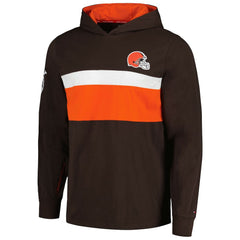 Cleveland Browns Tommy Hilfiger Morgan Long Sleeve Hoodie T-Shirt - Brown for sale