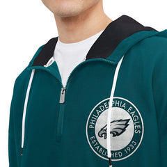 Philadelphia Eagles Tommy Hilfiger Midnight Aaron Quarter-Zip Hoodie - Green outlet