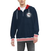 New England Patriots Tommy Hilfiger Aaron Quarter-Zip Hoodie - Navy cheap