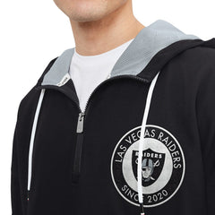Las Vegas Raiders Tommy Hilfiger Aaron Quarter-Zip Hoodie - Black on sale